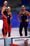 Canada's relay team ; (Left to Right) Shannon Shakespeare, Marianne Limpert, Laura Nicholls and Jessica Deglau are seen at the 2000 Sydney Olympic Games. (CP Photo/ COA)