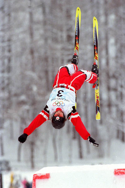 Canada's Veronica Brenner competes in the Freestyle ski event at the 1998 Nagano Olympic Games. (CP Photo/ COA)