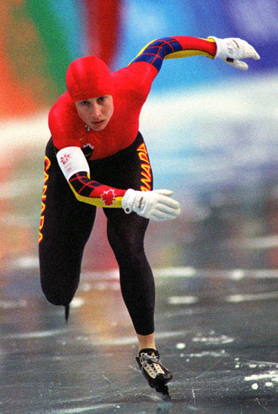 Canada's Ingrid Liepa skating the long track at the 1998 Nagano Winter Olympics. (CP PHOTO/COA)