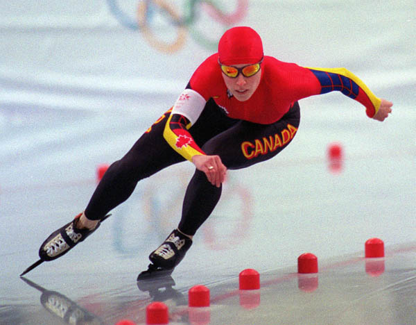 Canada's Michelle Morton skating the long track at the 1998 Nagano Winter Olympics. (CP PHOTO/COA)