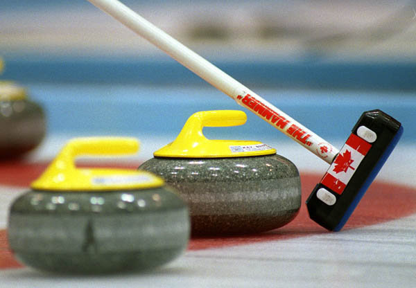 Canadian Men's Curling team equipment seen at the 1998 Nagano Winter Olympics. (CP PHOTO/COA)