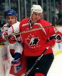 Canada's Rob Blake playing the hockey final against Team USA at 2002 Olympic Winter Games in Salt Lake City. (CP PHOTO/COA/Mike Ridewood).