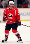 Canada's Ray Bourque (77) competes in hockey action at the 1998 Winter Olympics in Nagano. (CP Photo/COA/ F. Scott Grant )