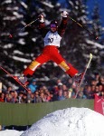 Canada's Katherina Kubenk skiing the moguls event at the 1994 Lillehammer Winter Olympics. (CP PHOTO/ COA)