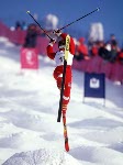 Canada's Lloyd Langlois participating in the men's freestyle ski event at the 1994 Lillehammer Winter Olympics. (CP PHOTO/ COA)