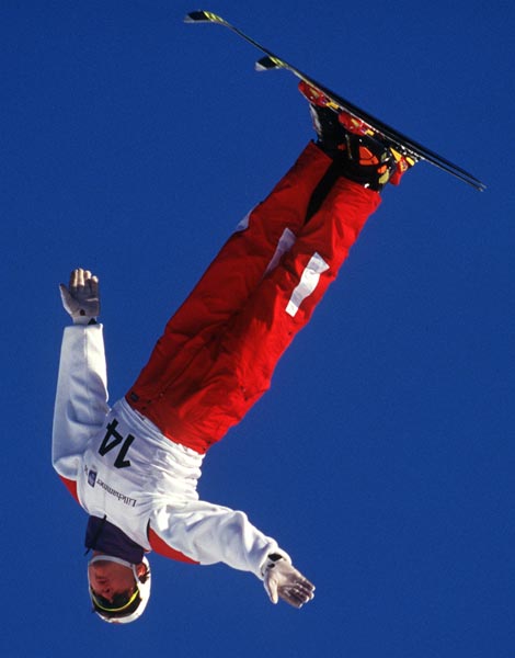 Canada's Phillipe Laroche competes in the freestyle skiing event at the 1994 Lillehammer Winter Olympics. (CP PHOTO/ COA)
