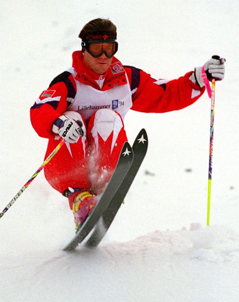 Canada's John Smart skiing the moguls event at the 1994 Lillehammer Winter Olympics. (CP PHOTO/ COA)