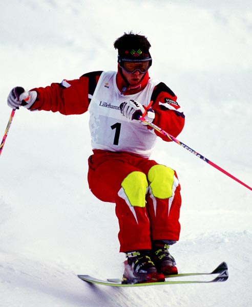 Canada's Jean-Luc Brassard skiing the moguls event at the 1994 Lillehammer Winter Olympics. (CP PHOTO/ COA)