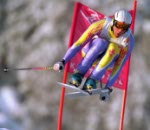 Canada's Brian Stemmle skiing in the super G event at the 1994 Lillehammer Winter Olympics. (CP PHOTO/ COA)
