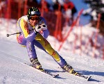 Canada's Brian Stemmle skiing in the super G event at the 1994 Lillehammer Winter Olympics. (CP PHOTO/ COA)