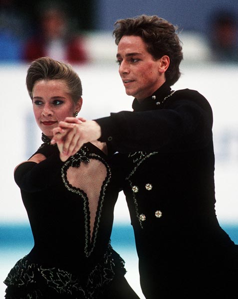 Canada's Shae-Lynn Bourne and Victor Kraatz compete in the figure skating event at the 1994 Lillehammer Winter Olympics. (CP PHOTO/ COA)