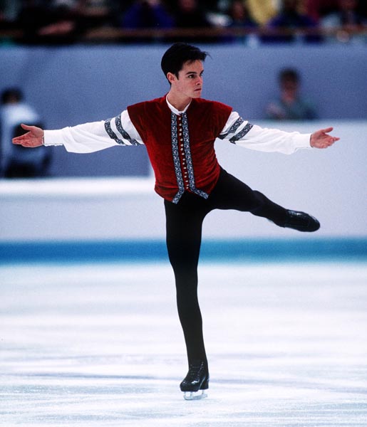 Canada's Sebastien Britten competes in the figure skating event at the 1994 Lillehammer Winter Olympics. (CP PHOTO/ COA)