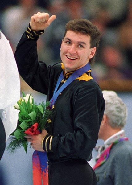 Canada's Elvis Stojko winner of the silver medal in the men's figure skating event at the 1994 Lillehammer Winter Olympics. (CP PHOTO/ COA)