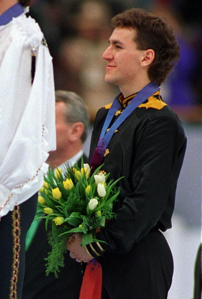 Canada's Elvis Stojko winner of the silver medal in the men's figure skating event at the 1994 Lillehammer Winter Olympics. (CP PHOTO/ COA)