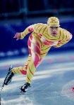 Canada's Patrick Bouchard competes in the long track speed skating event at the 1998 Nagano Winter Olympic Games. (CP Photo/ COA/ Scott Grant)