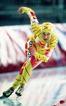 Canada's Linda Johnson competes in the long track speed skating event at the 1994 Lillehammer Winter Olympics. (CP PHOTO/ COA)
