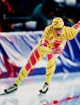 Canada's Sylvain Bouchard competes in the long track speed skating event at the 1998 Nagano Winter Olympic Games. (CP Photo/ COA/ Scott Grant)