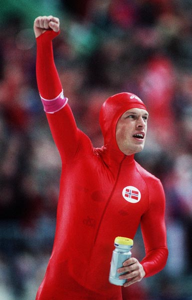 Norway's Johann Koss competes in the speed skating event at the 1994 Lillehammer Winter Olympics. (CP PHOTO/ COA)