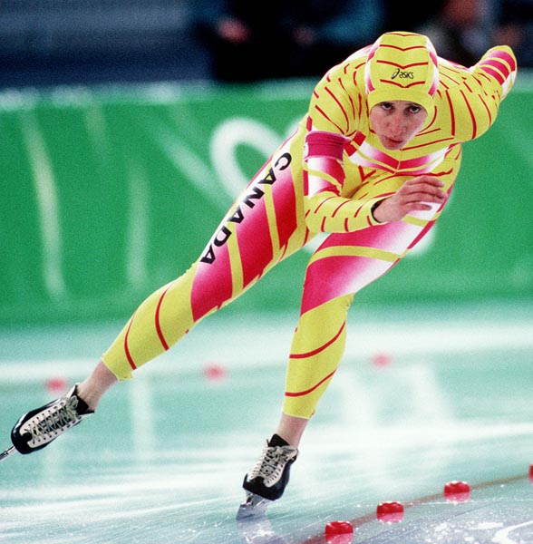 Canada's Ingrid Liepa skating the long track at the 1994 Lillehammer Winter Olympics. (CP PHOTO/ COA)