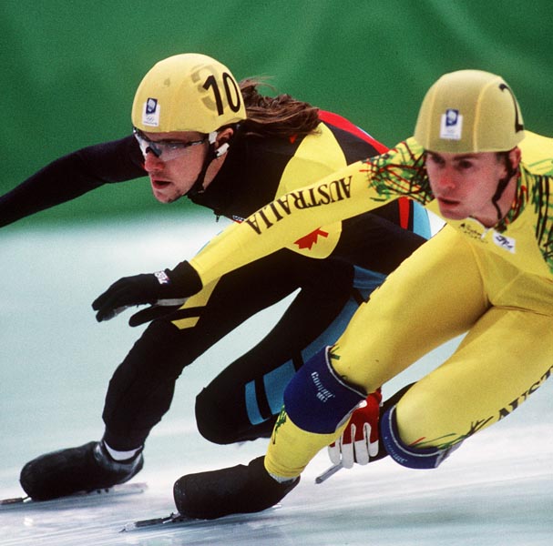 Canada's Marc Gagnon competes in the speed skating event at the 1994 Lillehammer Winter Olympics. (CP PHOTO/ COA)