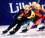 Canada's Isabelle Charest competing in the speed skating event at the 1994 Lillehammer Winter Olympics. (CP PHOTO/ COA)