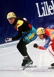 Canada's Isabelle Charest competes in the short track speed skating event at the 1994 Lillehammer Winter Olympics. (CP Photo/ COA/F. Scott Grant)