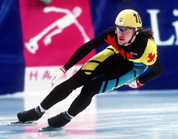 Canada's Marc Gagnon competing in the speed skating event at the 1994 Lillehammer Winter Olympics. (CP PHOTO/ COA)