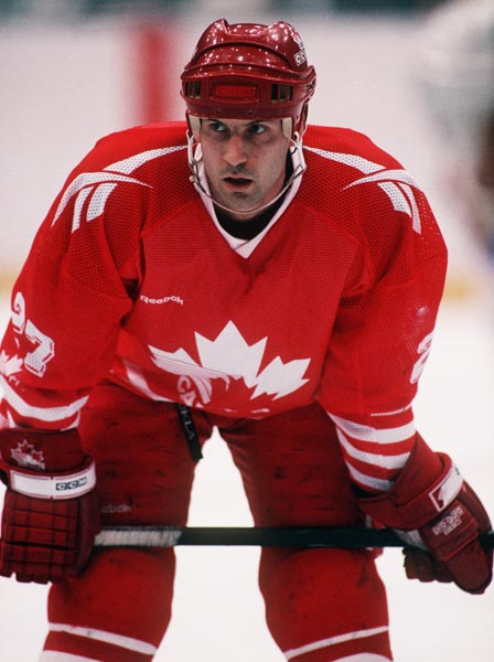 Canada's Chris Kontos in action at the 1994 Lillehammer Winter Olympics. (CP PHOTO/COA)