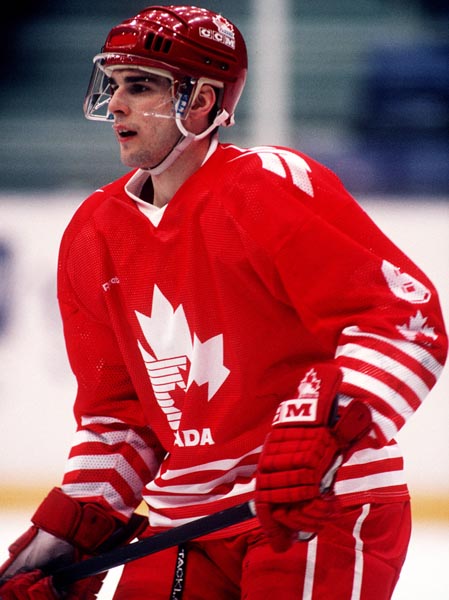 Canada's Ken Lovsin in action at the 1994 Lillehammer Winter Olympics. (CP PHOTO/ COA)
