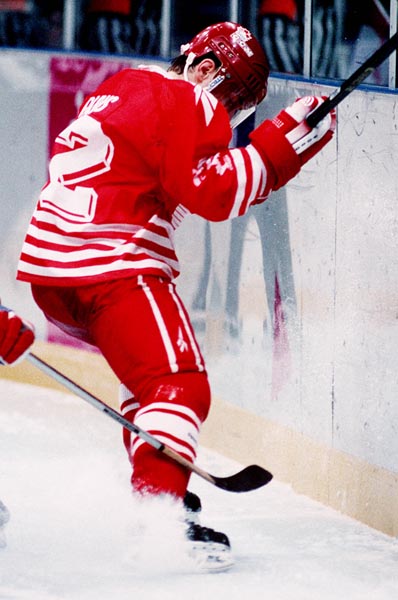 Canada's Greg Parks in action at the 1994 Lillehammer Winter Olympics. (CP PHOTO/ COA)