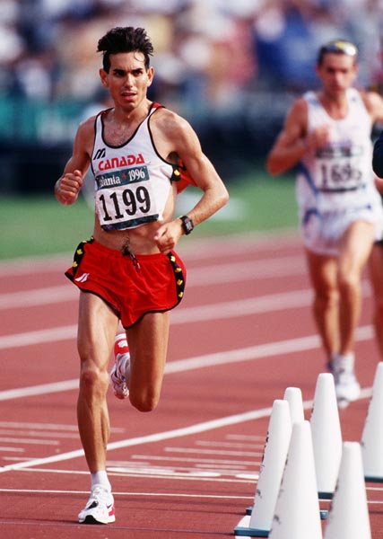 Canada's Peter Fonseca competing in the marathon event at the 1996 Atlanta Olympic Summer Games.(CP PHOTO/COA/Claus Andersen)