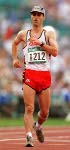 Martin St-Pierre du Canada participe  l'preuve de 20 km de marche olympique aux Jeux olympiques d'Atlanta de 1996 . (PC Photo/AOC)