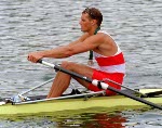 Canada's Derek Porter competes in the men's 1x sculls at the 1996 Atlanta Olympic Games. (CP PHOTO/COA/Mike RIdewood)