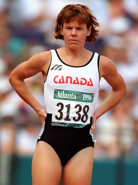 Canada's Paula Schnurr competing in the women's 15oom event at the 1996 Atlanta Summer Olympic Games. (CP PHOTO/COA/Claus Andersen)