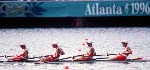 L'quipe masculine du quatre d'aviron du Canada, Brian Peaker, Gavin Hassett, Dave Boyes et Jeff Lay, participe aux Jeux olympiques d'Atlanta de 1996. (Photo PC/AOC)