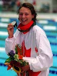 Canada's Marianne Limpert competes in a swimming event at the 1996 Atlanta Summer Olympic Games. (CP Photo/COA/Mike Ridewood)