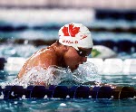 Joanne Malar du Canada participe  l'preuve de natation aux Jeux olympiques d'Atlanta de 1996. (PC Photo/AOC)