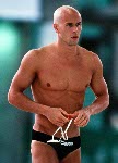 Canada's Eddie Parenti competes in a swimming event at the 1996 Atlanta Summer Olympic Games. (CP Photo/COA/Mike Ridewood)