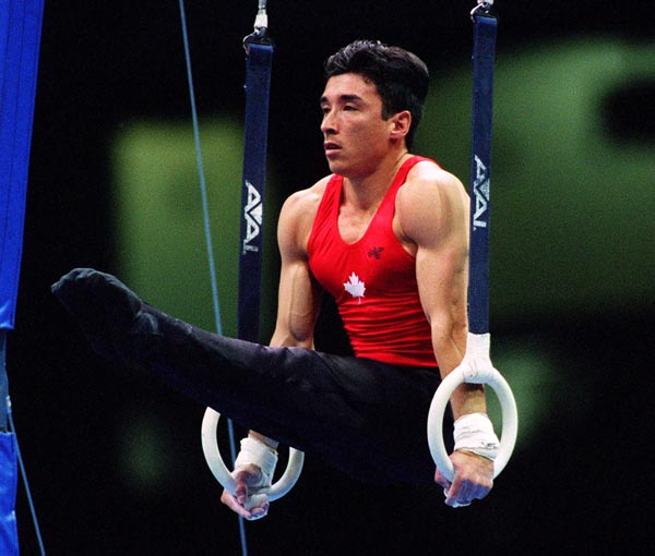 Canada's Alan Nolet competing in the gymnastics event at the 1996 Atlanta Summer Olympic Games. (CP PHOTO/COA/Scott Grant)