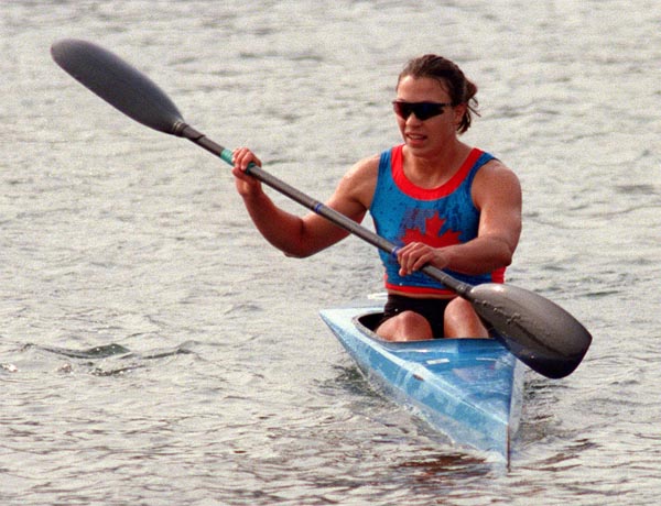 Canada's Caroline Brunet competing in the Kayak event at the 1996 Atlanta Summer Olympic Games. (CP PHOTO/COA/Mike Ridewood)