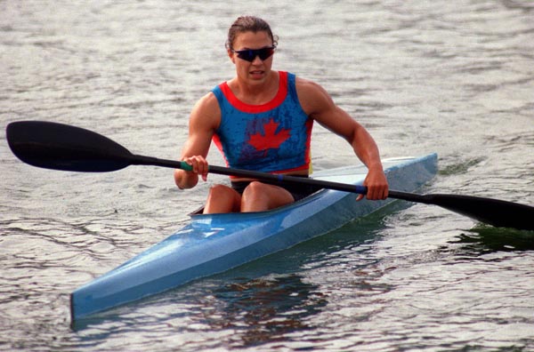 Canada's Caroline Brunet competing in the Kayak event at the 1996 Atlanta Summer Olympic Games. (CP PHOTO/COA/Mike Ridewood)