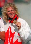 Le cycliste 'Brian Walton du Canada participe  la course aux points aux Jeux olympiques d'Atlanta de 1996. (PC Photo/AOC)