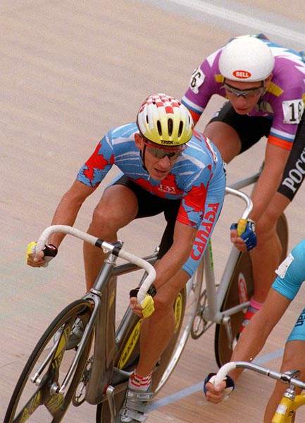 Canada's Brian Walton competing in the points race cycling event at the 1996 Atlanta Summer Olympic Games. (CP PHOTO/COA/Mike Ridewood)