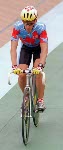 Le cycliste 'Brian Walton du Canada participe  la course aux points aux Jeux olympiques d'Atlanta de 1996. (PC Photo/AOC)