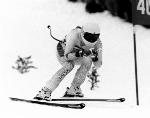 Canada's Michelle McKendry participates in the alpine ski event at the 1988 Winter Olympics in Calgary. (CP PHOTO/ COA/C. McNeil)