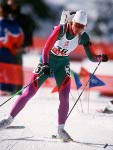 Rob Crossan du Canada participe  l'preuve de ski alpin aux Jeux olympiques d'hiver d'Albertville de 1992. (Photo PC/AOC)