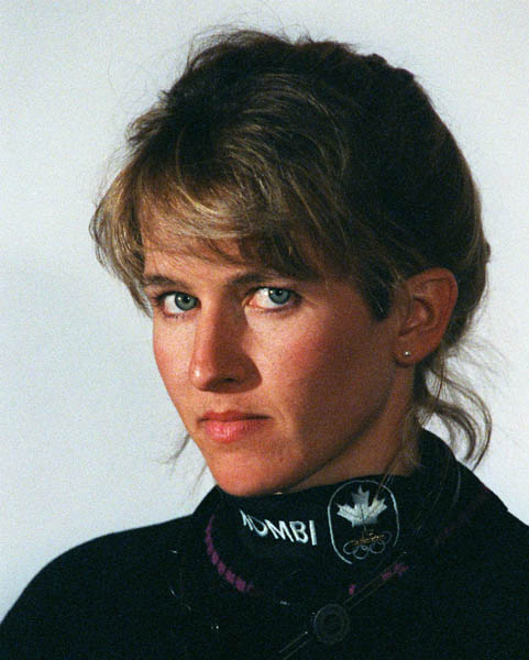 Canada's Myriam Bdard won the bronze medal in the woman's biathlon event at the 1992 Albertville Olympic winter Games. (CP PHOTO/COA/Ted Grant)