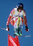 Rob Crossan du Canada participe  l'preuve de ski alpin aux Jeux olympiques d'hiver d'Albertville de 1992. (Photo PC/AOC)