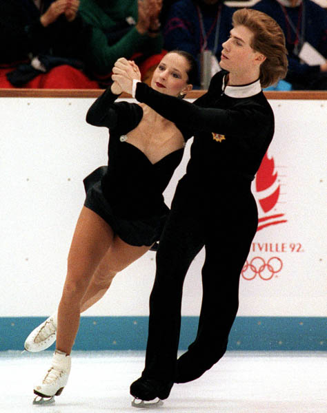 Canada's Mark Janoschak and Jaqueline Petr compete in the figure skating event at the 1992 Albertville Olympic winter Games. (CP PHOTO/COA/Scott Grant)