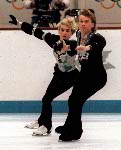 Canada's Kris Wirtz and Sherry Ball compete in the figure skating event at the 1992 Albertville Olympic winter Games. (CP PHOTO/COA/Scott Grant)